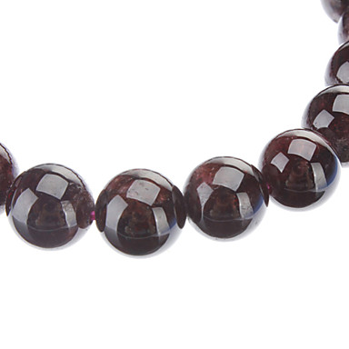 Круглый 10мм Гранат Gemstone Упругие браслет