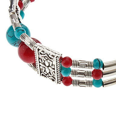 Народный стиль цветные бусины Totem серебрение Bracelace (разных цветов)