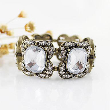 Медный позолоченный браслет Rhinestone