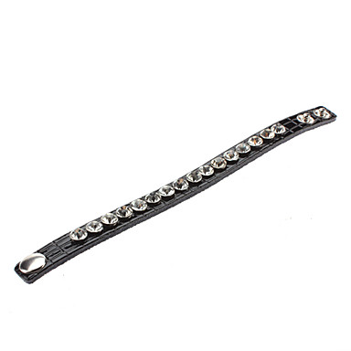 Фаска Хрустальные бусины кожаный браслет