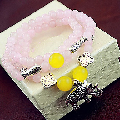 подарок для подруги сладкого 17см слон розовый кристалл браслет обруча (1 шт)