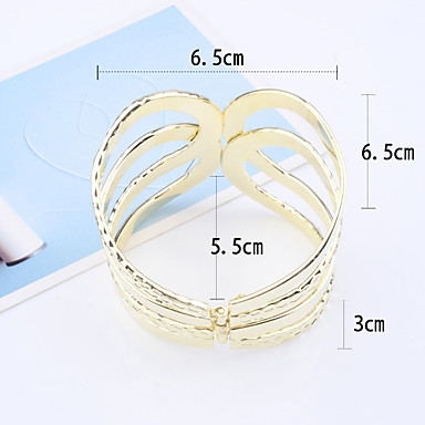 Arc имитации родия Shaped Сияющий Сплав браслет