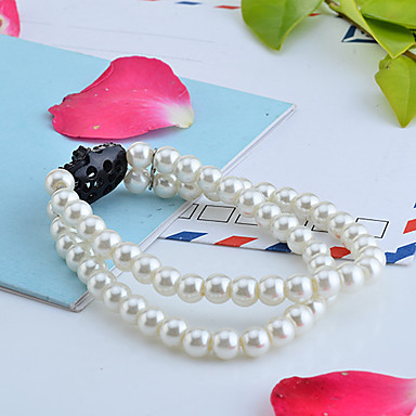 Циркон череп шаблон Pearl связи браслет