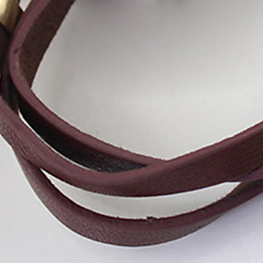 Европейских 4.5cm Женская кофе кожа и сплавов Wrap браслет (1 шт)