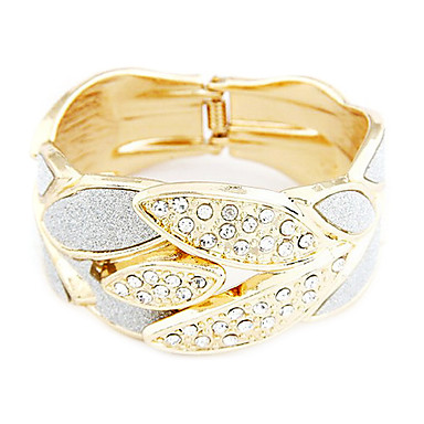 nk Стиль листьев Rhinestone инкрустированные браслет (разных цветов)