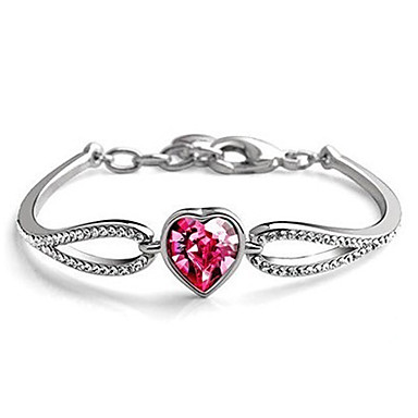 С бриллиантами Heart-Shaped Кристалл браслет