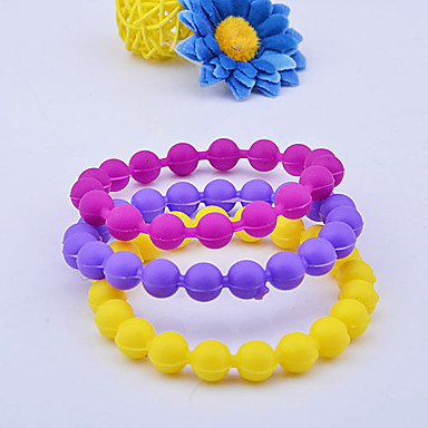 3PCS Cute бисера Силиконовый браслет наборы (Ramdon цвета)