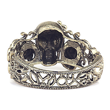 Три черепа Rhinestone широкий браслет (разных цветов)