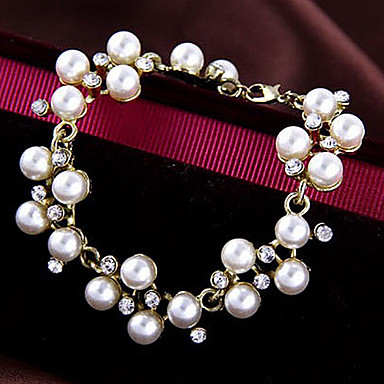 Европейский и американский стиль ретро 6.5cm Женский Элегантный браслет B346 Pearl