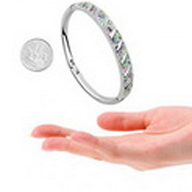 Мода 5.7cm Diater Женщины Platinum покрытием Многоцветный горный хрусталь браслет