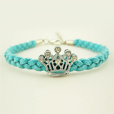 Корейский стиль Crown Weave кожаный браслет (разных цветов)