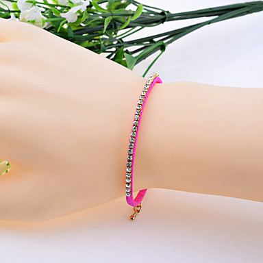 Lureme Однорядный Коготь Кристаллы Velet браслет (Random Color)