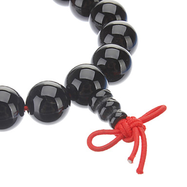 10mm Круглый черный оникс Gemstone Браслет люди