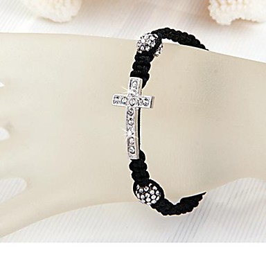 Металл Кристалл Rhinestone дискотечный шар Плетеный Регулируемый браслет