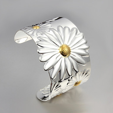 Flowers 20см Женская Серебряный Серебряный позолоченный Браслет-манжета (1 шт)