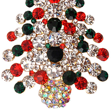 Сплав Циркон Рождественская елка Pattern Брошь