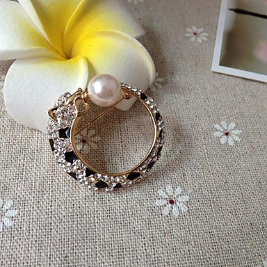 Мода-жа 3,7 CM Циркон Имитация Перл Леопарды Брошь