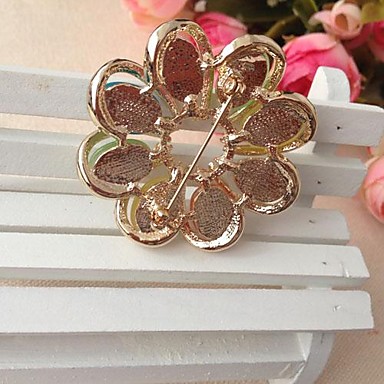 Мода-жа 5,2 см смешанный цвет опал брошь цветок