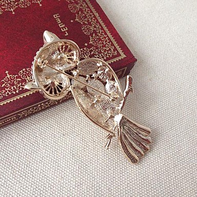 Г-жа Мода 7 CM белый опал Циркон Сова Брошь