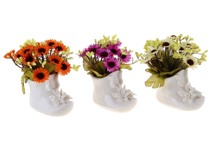 Композиция мини стиль ботинок узор подсолнухи 12*11 см