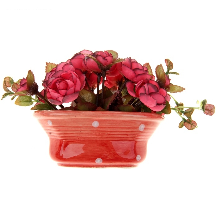 Композиция мини стиль 13*13 см чаша цветная розы