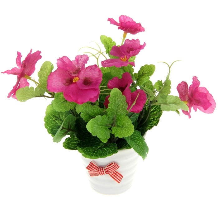 Композиция в  стакане анютины глазки 12 см