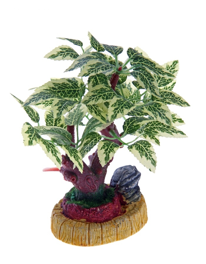 Бонсай лист на камне 15*7,5 см заборчик