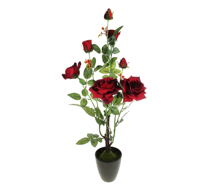 Композиция в горшке 95 см розы акварель