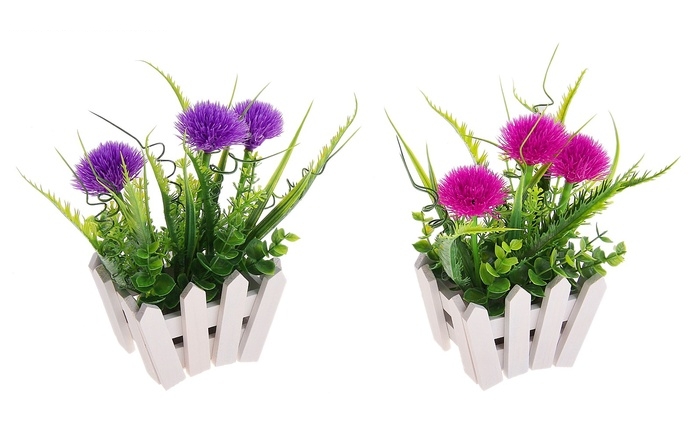 Композиция заборчик дуга 20*11 см пушистик