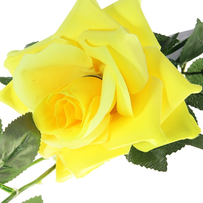 Цветы искусственные роза акварель 75 см желтый