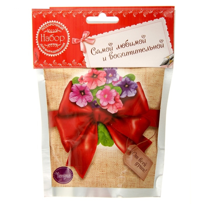 Растущая трава Петуния, в подарочном пакете