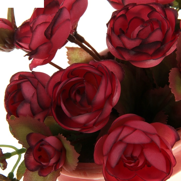 Композиция мини стиль 13*13 см чаша цветная розы