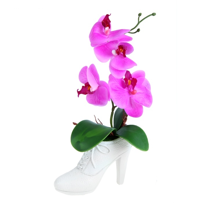 Композиция Мишель туфелька 18*15 см орхидея