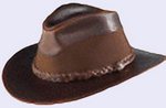 Шляпа Leather Outback Redish Brown 1160-29