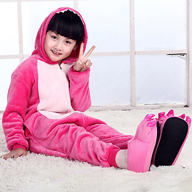 Розовый чужеродные Kol фланели Дети пижамы