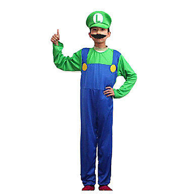 Костюм  Mr Green полиэстер Детский с бородой (для высоты 130-140см)