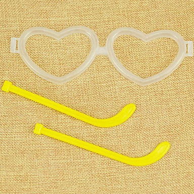 DIY Хэллоуин Любящая сердца Очки с 10PCS Серебристые палочки (случайный цвет)