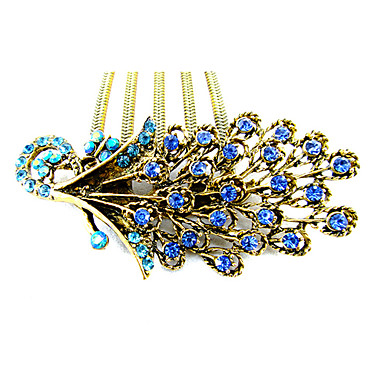 Мода многоцветный Rhinestone волос расчески для женщин (фиолетовый, синий, многоцветный)