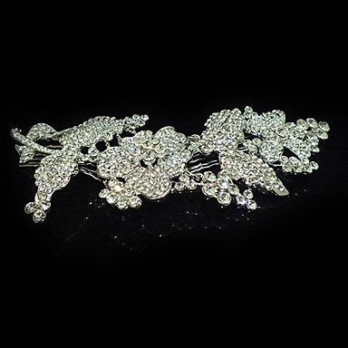 Мода Серебряный Rhinestone волосы расческой для женщин (серебро) (1 шт)