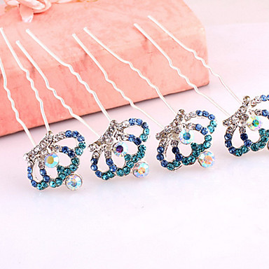 Корона 4PCS волос Rhinestone