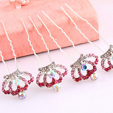 Корона 4PCS волос Rhinestone