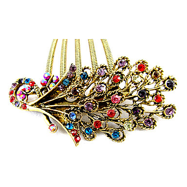 Мода многоцветный Rhinestone волос расчески для женщин (фиолетовый, синий, многоцветный)