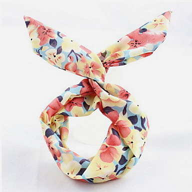 Цветочные / Полоса / Волны ткани уха кролика оголовьем Hairband
