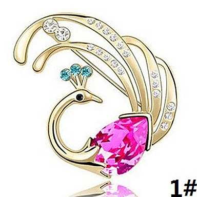 С бриллиантами Кристалл Phoenix Брошь