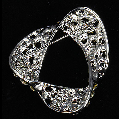 Серебряный Кристалл витая Брошь