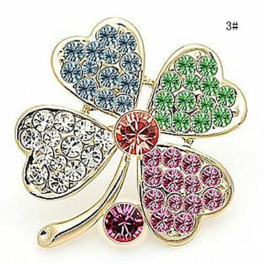 Австрийский кристалл Clover Pattern Броши (разных цветов)