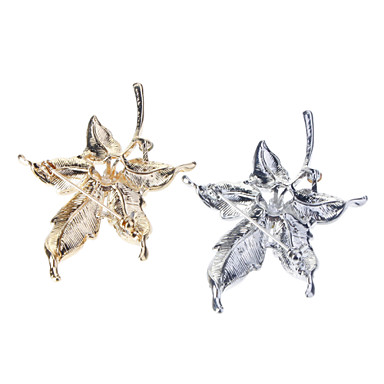 Высококачественные Кристалл Золотое покрытие листьев брошь