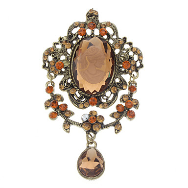 Королева рельефный камень старинные броши