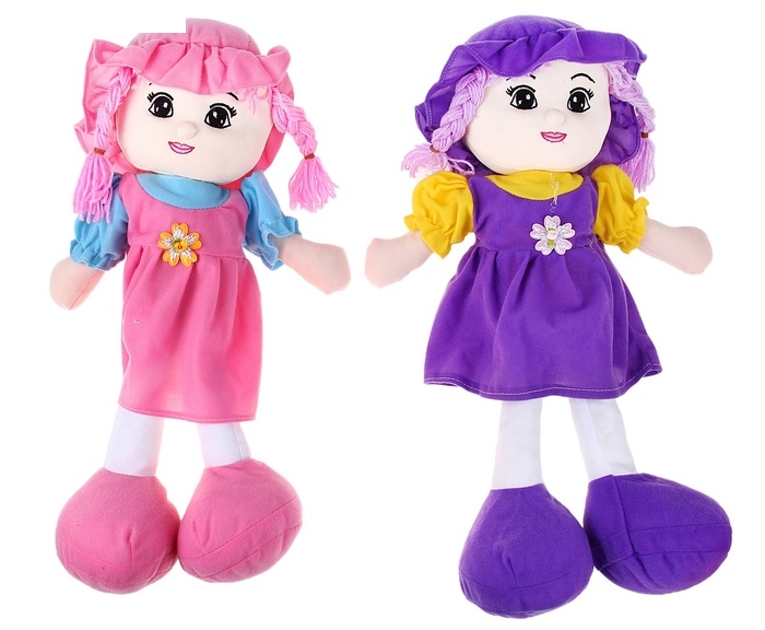 Мягкая игрушка Кукла в сарафане и шляпке, цвета МИКС