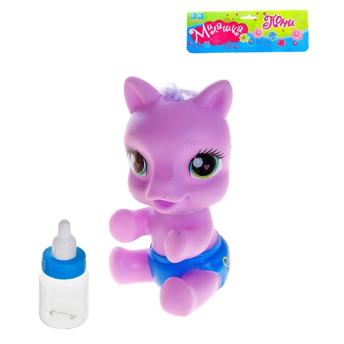 Пони Милашка с бутылочкой, цвета МИКС